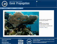 Tablet Screenshot of coralpropagation.montereybayacademy.org